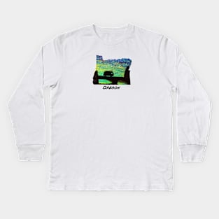 Van Life Oregon Kids Long Sleeve T-Shirt